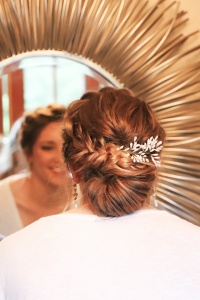 chignon avec tresse