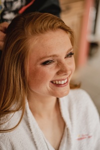 Mariée rousse, maquillage des yeux